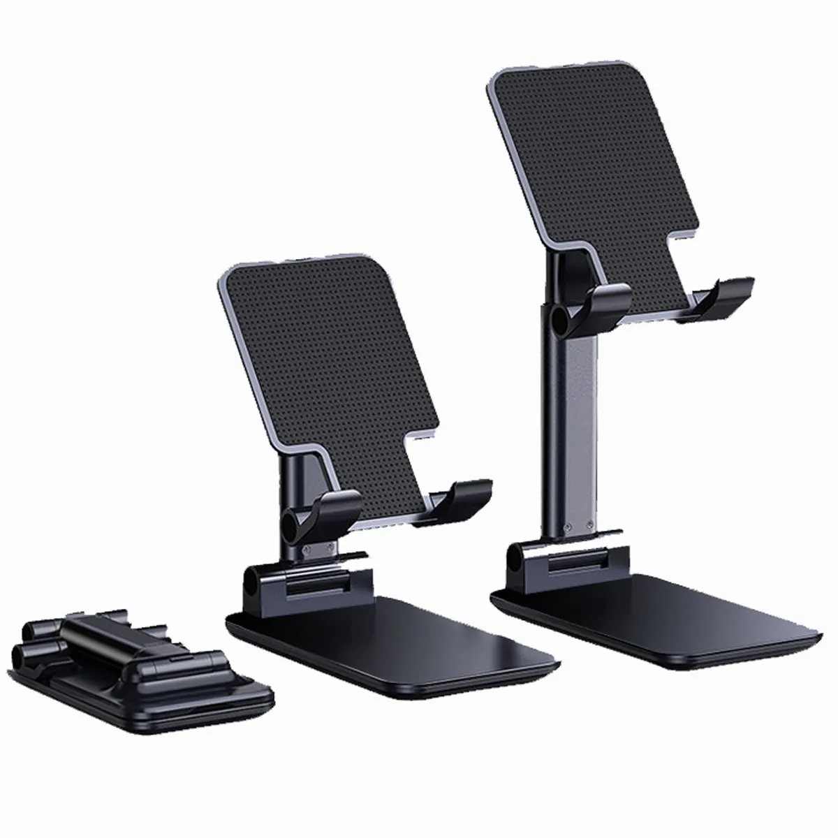 [2 Unidades] - Suporte Black Celular de Mesa Retrátil Móvel Tablet iPad Premium