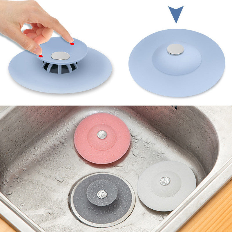 [Kit 5 Unidades] - FlexDrain Tampa Ralo de Silicone para Pia Ralo Tanque Cuba