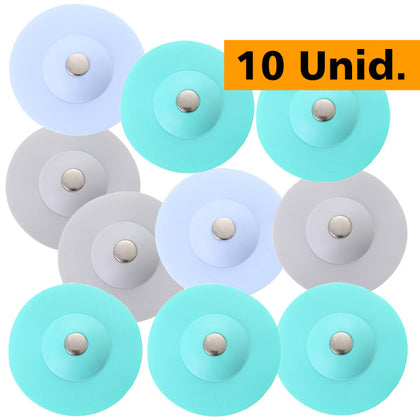 [Kit 10 Unidades] - FlexDrain Tampa Ralo de Silicone para Pia Ralo Tanque Cuba